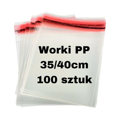 Worek foliowy polipropylenowy z klapką i odpowietrzeniem 35x40 cm 100 sztuk