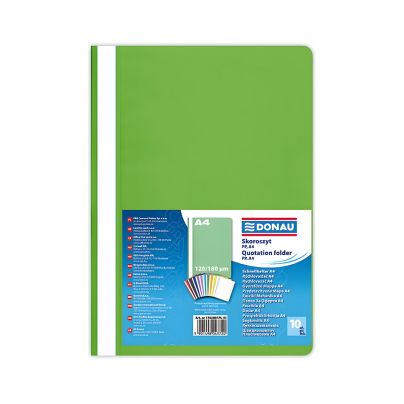 Skoroszyt DONAU A4 standard PP 120/180 mikronów jasnozielony