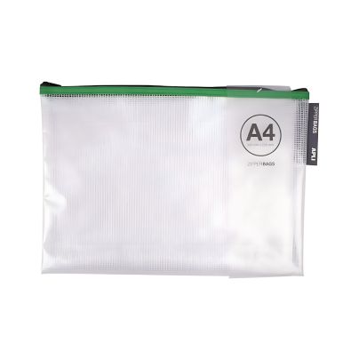Torebka strunowa APLI Zipper Bag A4 355x255 mm mix kolorów