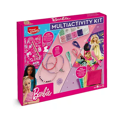 Zestaw Kreatywny Barbie - Naklejki, Bransoletki, Foil Art