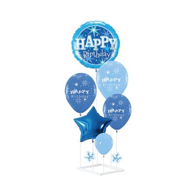 Zestaw balonów dekoracyjnych Happy Birthday niebieskie 90 cm, 6 sztuk