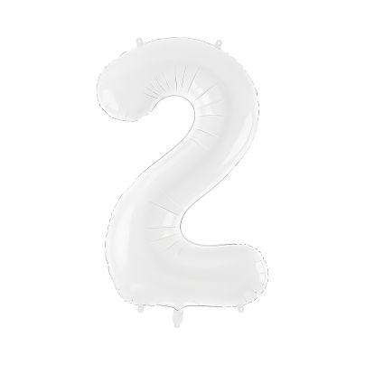 Balon foliowy Cyfra "2" biały 86 cm