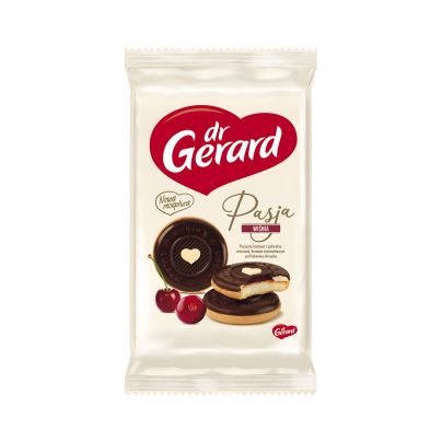 Biszkopty Dr Gerard Pasja Wiśniowa Chrupiące Ciasteczka z Wiśniowym Nadzieniem 150g