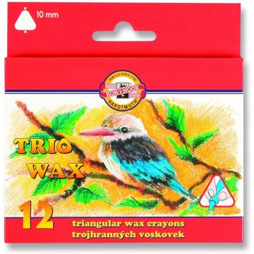 Kredki Woskowe TRIO WAX JUMBO 12 Kolorów 10mm KOH-I-NOOR