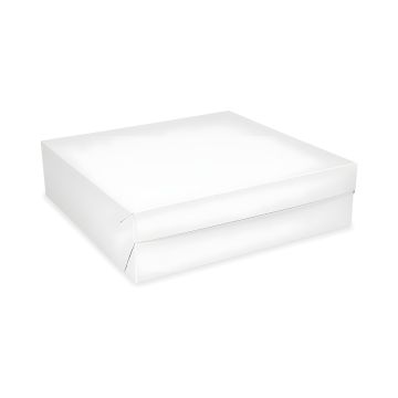 Pudełka kartonowe na tort 22 x 22 x 9 cm białe 50 sztuk do cateringu i eventów