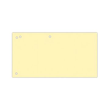 Przekładki biurowe kartonowe 1/3 A4 240x105mm żółte 100 szt.