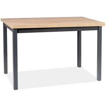 Stół prostokątny 120X68 dąb artisan czarny Adam Signal
