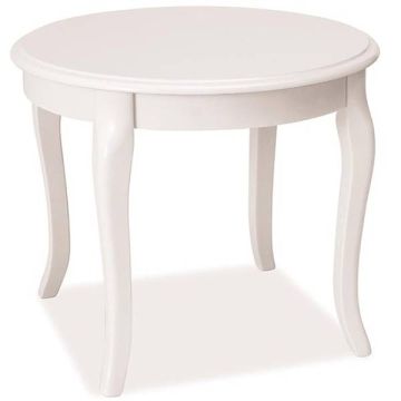 Ława kawowa biała okrągła 60 cm Scandi Signal