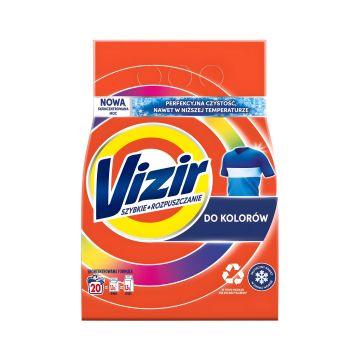 Vizir proszek do prania Color, 1,1 kg, 20 prań, do tkanin kolorowych, skuteczny, bez fosforanów