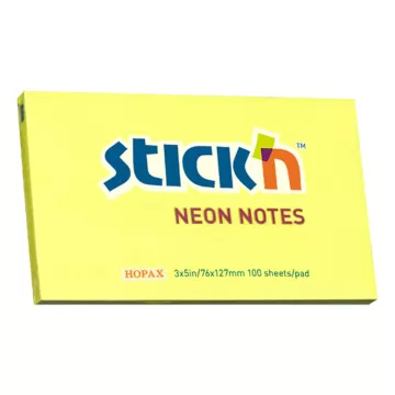 Notes Samoprzylepny Żółty Neon 127x76 mm 100 Kartek