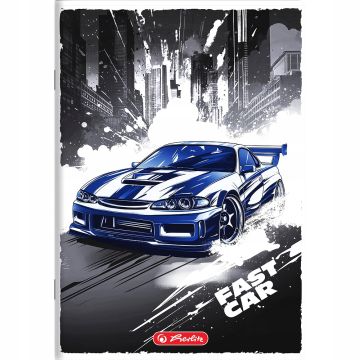 Zeszyt Herlitz Fast Car w kratkę format A5 32 kartki gramatura 70g zestaw 10 sztuk