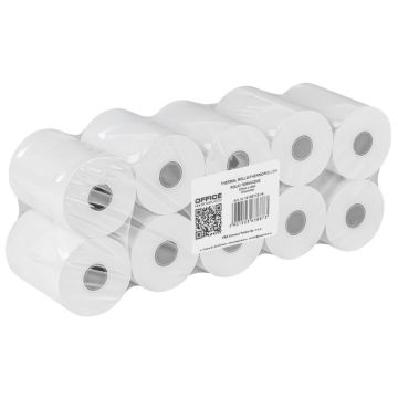 Rolki termiczne OFFICE PRODUCTS, 57mm x 40m, gr. 48 +/- 6, 10 szt., białe