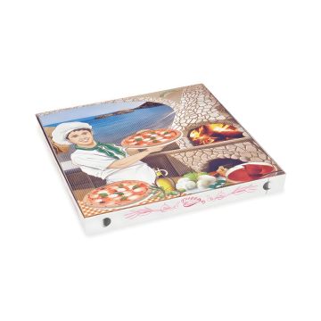 Pudełko na pizzę kartonowe kwadratowe 40 x 40 x 4 cm 100 sztuk w opakowaniu