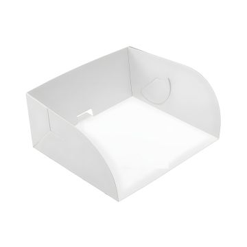 Kartonik papierowy do ciast szufelka biały 13 x 12 x 6 cm 100 sztuk