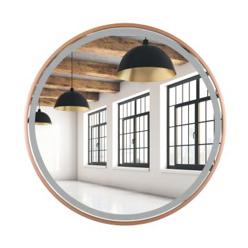 Lustro Łazienkowe Ścienne Faneco Scandi LED Miedziane 600 x 600 mm