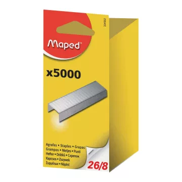 Zszywki Stalowe Maped 26/8 5000 sztuk Pudełko z Zawieszką