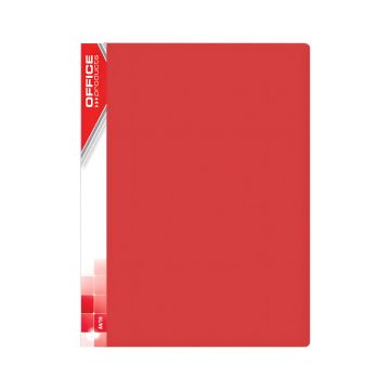 Teczka ofertowa OFFICE PRODUCTS z polipropylenu A4 520 mikronów 10 koszulek czerwona