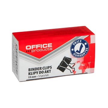Klip do dokumentów OFFICE PRODUCTS metalowy czarny 19mm