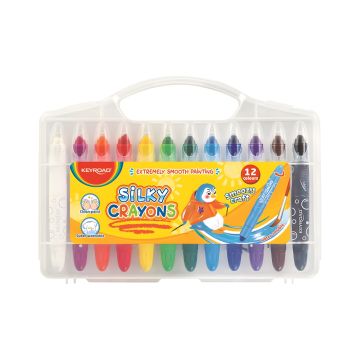 Kredki żelowe KEYROAD Smoozy Craft, zmywalne, mix kolorów, 12 sztuk