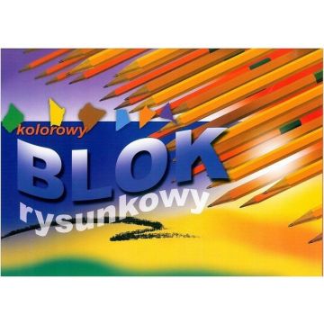 Blok Rysunkowy Kolorowy A3 KRESKA 16 Kartek 80g/m²