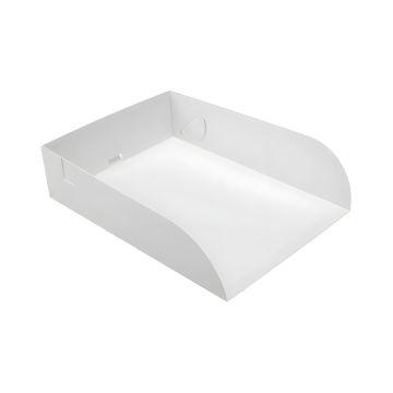 Kartonik papierowy do ciast szufelka biały 25 x 18 x 6 cm 100 sztuk
