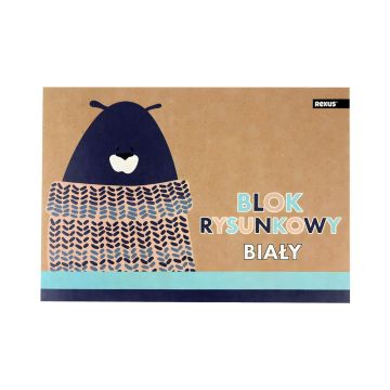 Blok rysunkowy biały kraft liner format A4 20 kartek zestaw 10 sztuk