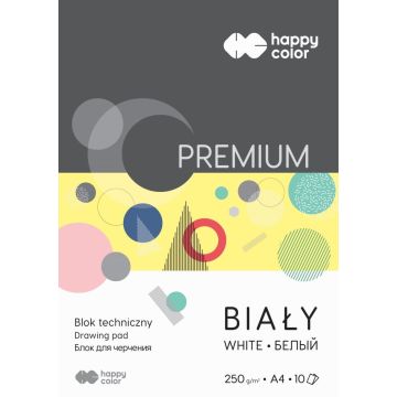 Blok techniczny biały premium format A4 gramatura 250g zestaw 20 arkuszy