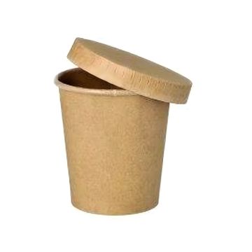 Pojemnik papierowy kraft 120 ml wymiary 6 x 6,6 cm brązowy 50 sztuk