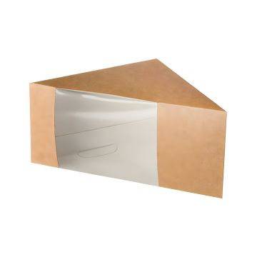 Opakowanie papierowe na kanapki prostokątne 12,3 x 12,3 x 8,2 cm brązowe 50 sztuk