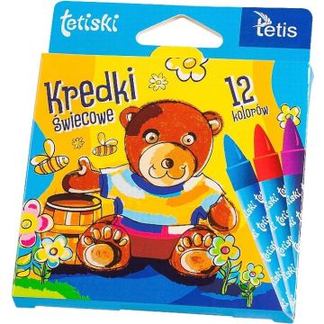 Kredki świecowe TETISKI 12 kolorów KT015-AB