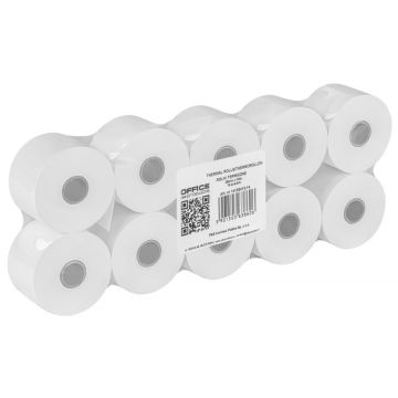 Rolki termiczne OFFICE PRODUCTS, 28mm x 30m, gr. 48 +/- 6, 10 szt., białe