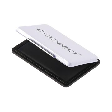 Poduszka do stempli Q-CONNECT z tuszem metalowa czarna 110x70mm 1 sztuka