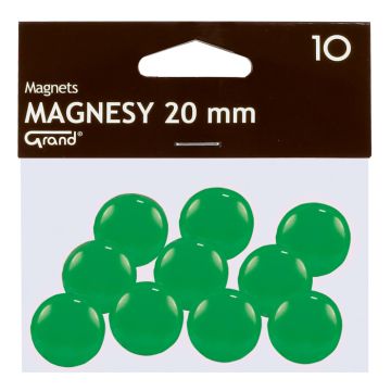 Magnes 20mm GRAND, zielony, 10 szt