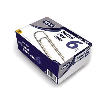 Spinacze do papieru MAS 6 cm 30 sztuk w opakowaniu