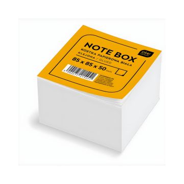 Kostka papierowa klejona Interdruk 85 x 85 x 50 mm biała