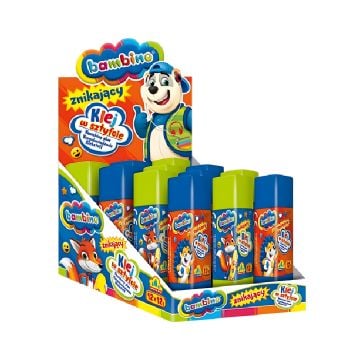 Klej w sztyfcie Bambino znikający, 12g, 12 sztuk