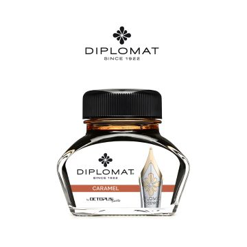 Atrament do piór wiecznych DIPLOMAT w kałamarzu 30 ml karmelowy