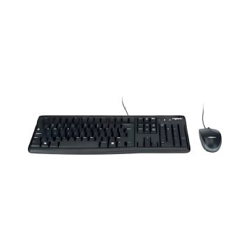 Logitech MK120 – Zestaw Klawiatura i Mysz Przewodowy USB, Czarny