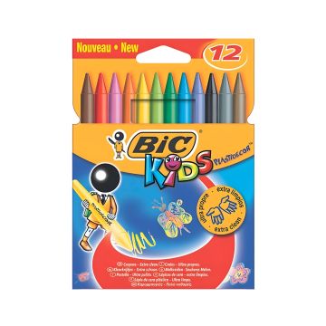 Kredki świecowe BIC Plastidecor zestaw 12 kolorów