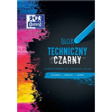 Blok techniczny czarny Oxford format A4 20 arkuszy