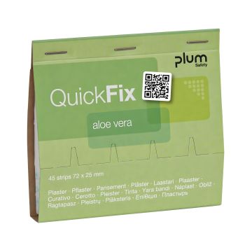 Plastry z aloesem do dozownika Plum QuickFix Aloe Vera, beżowe, 45 szt.