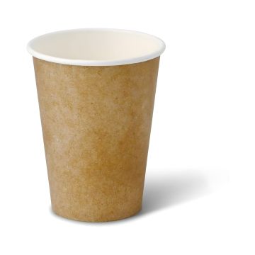 Kubek papierowy brązowo-biały z powłoką dyspersyjną 350 ml średnica 90 mm 50 sztuk