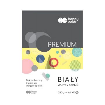 Blok techniczny biały premium format A4 gramatura 250g zestaw 20 arkuszy