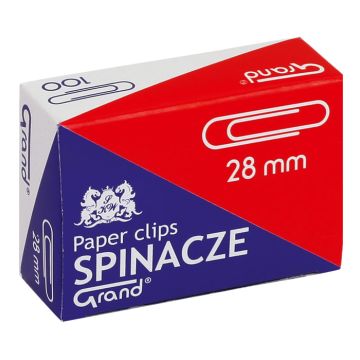 Spinacze biurowe okrągłe GRAND R28, 28 mm (10x100 sztuk)