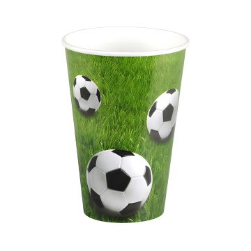 Kubek papierowy Football zadrukowany 200 ml średnica 70 mm 10 sztuk