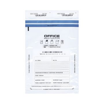 Koperta bezpieczna foliowa Office Products biała B4 255x340mm 50 sztuk