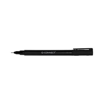 Marker do płyt CD/DVD Q-CONNECT, cienka końcówka 0,4 mm, linia, czarny