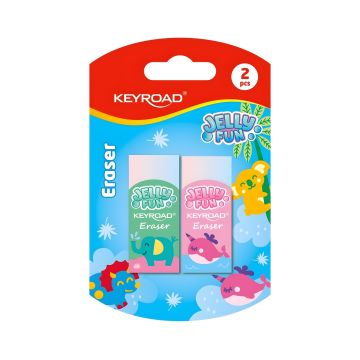 Gumka do ścierania KEYROAD Jelly Fun ombre mix kolorów 2 szt. blister