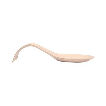 Łyżki fingerfood z trzciny cukrowej naturalne wzór Posejdon 10 cm 50 sztuk