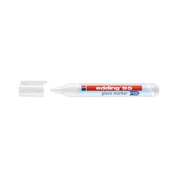 Marker do powierzchni szklanych Edding E-95, grubość 1,5-3 mm, biały